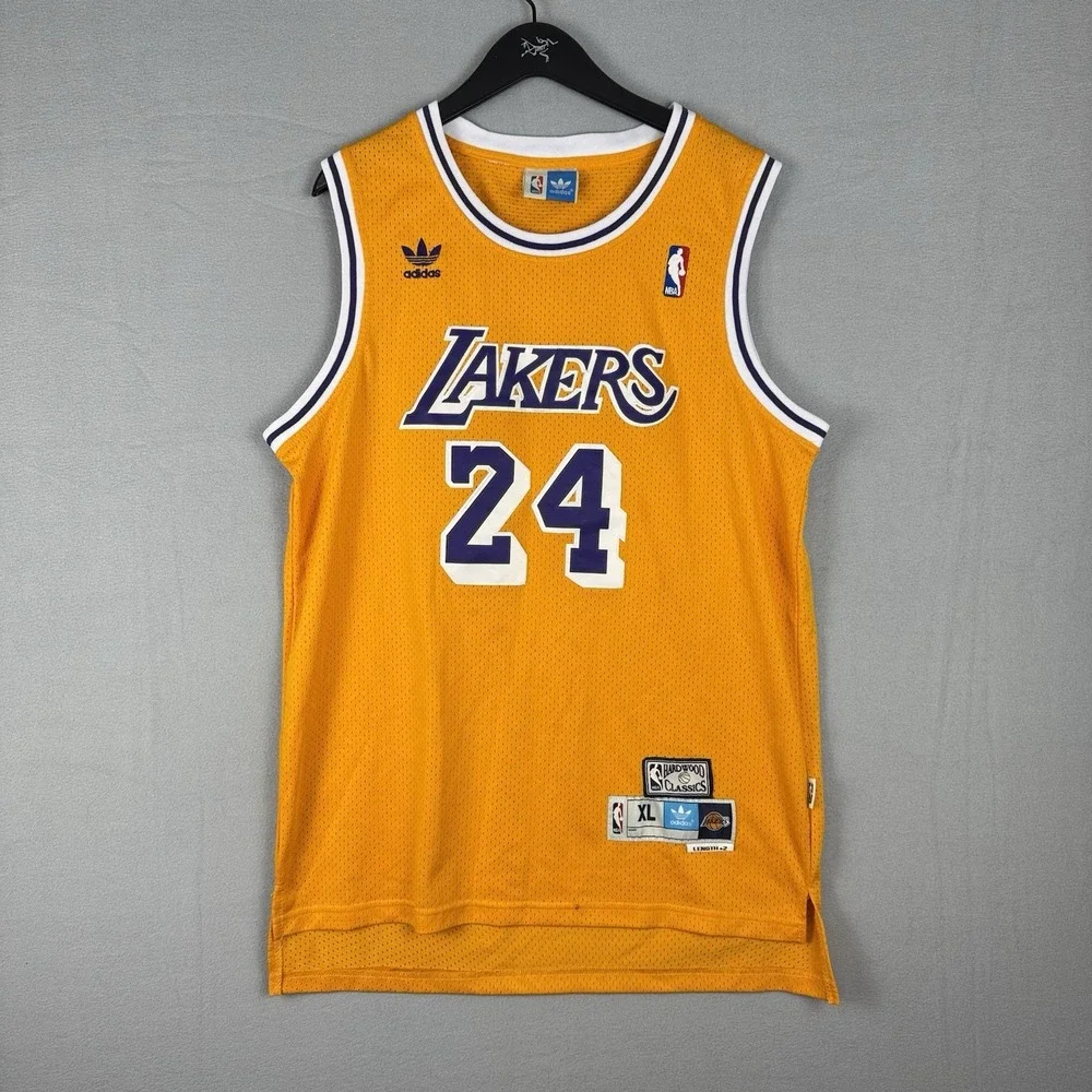 Adidas Hardwood Classics Kobe Bryant 24 Lakers Jersey Mens XL Retro +2 Length